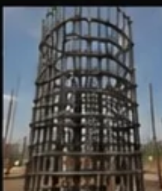Cylindrical rebar column cage for a concrete pier