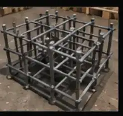 Stacked steel plate embeds with cutouts